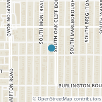 Map location of 615 S Oak Cliff Boulevard, Dallas, TX 75208