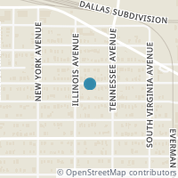 Map location of 1112 Bessie Street, Fort Worth, TX 76104