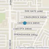 Map location of 10342 Castlerock Drive, Dallas, TX 75217