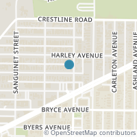 Map location of 4604 Lafayette Avenue, Fort Worth, TX 76107