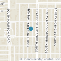 Map location of 406 S Montreal Avenue, Dallas, TX 75208