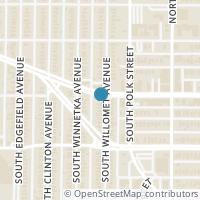Map location of 1104 W Jefferson Boulevard, Dallas, TX 75208
