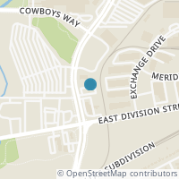 Map location of 601 Stadium Drive, Arlington, TX 76011