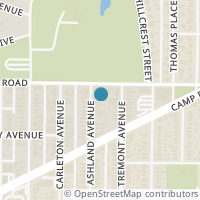 Map location of 1613 Ashland Avenue, Fort Worth, TX 76107