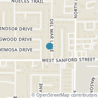 Map location of 706 Del Mar Ln, Arlington TX 76012