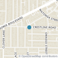Map location of 3859 Crestline Road, Fort Worth, TX 76107