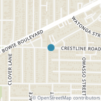 Map location of 3863 Crestline Rd, Fort Worth TX 76107