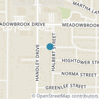 Map location of 2500 Halbert Street, Fort Worth, TX 76112