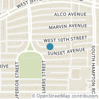 Map location of 2543 Sunset Avenue, Dallas, TX 75211