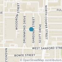 Map location of 724 Gardiner St, Arlington TX 76012