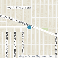 Map location of 1700 W 10th Street, Dallas, TX 75208