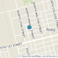 Map location of 205 N Orange St, Roby TX 79543