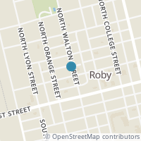 Map location of 205 N Walton St, Roby TX 79543