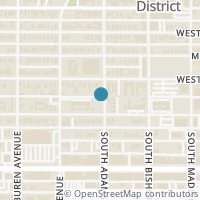 Map location of 115 N Adams Avenue, Dallas, TX 75208