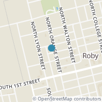 Map location of 207 N Orange St, Roby TX 79543