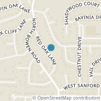 Map location of 717 Red Oak Lane, Arlington, TX 76012
