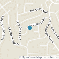 Map location of 2800 Oak Cliff Lane, Arlington, TX 76012
