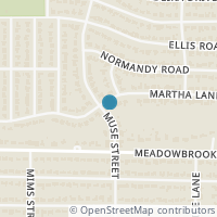 Map location of 7200 Martha Lane, Fort Worth, TX 76112