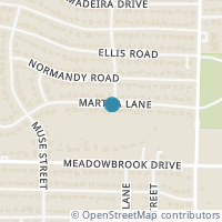 Map location of 7244 Martha Lane, Fort Worth, TX 76112
