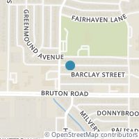 Map location of 8621 Barclay Street, Dallas, TX 75227
