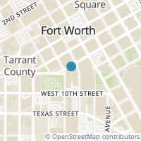 Map location of 411 W 7th Street #206, Fort Worth, TX 76102