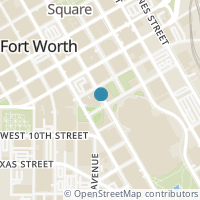 Map location of 910 Houston St Ste 110, Fort Worth TX 76102