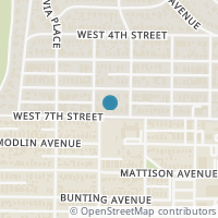 Map location of 3818 W 7Th St, Fort Worth TX 76107