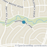 Map location of 10105 Peppertree Lane, Fort Worth, TX 76108