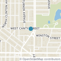 Map location of 910 W Canty Street, Dallas, TX 75208