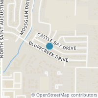 Map location of 9821 Bluffcreek Drive, Dallas, TX 75227
