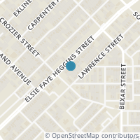 Map location of 2518 Elsie Faye Heggins Street, Dallas, TX 75215