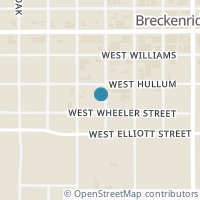 Map location of 307 S Mcamis Street, Breckenridge, TX 76424