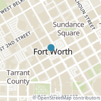 Map location of 500 Throckmorton Street #1002, Fort Worth, TX 76102