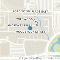Map location of 1201 Woodbrook Street, Arlington, TX 76011