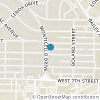 Map location of 513 Monticello Dr, Fort Worth TX 76107
