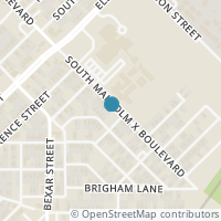 Map location of 5027 Malcolm X Boulevard, Dallas, TX 75215