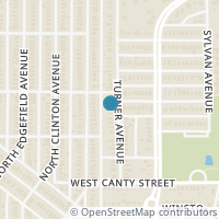 Map location of 943 Turner Avenue, Dallas, TX 75208