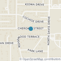 Map location of 1316 Cherokee St, Arlington TX 76012
