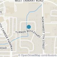 Map location of 814 Turner Boulevard, Grand Prairie, TX 75050