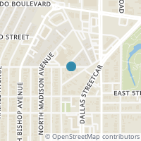 Map location of 124 Neches Street, Dallas, TX 75208