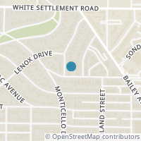Map location of 217 Williamsburg Lane, Fort Worth, TX 76107