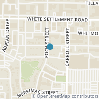 Map location of 2735 Weisenberger St, Fort Worth TX 76107