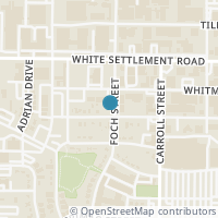 Map location of 216 Foch Street, Fort Worth, TX 76107