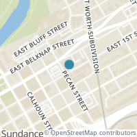 Map location of 601 E 1st Street #210, Fort Worth, TX 76102