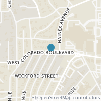 Map location of 419 W Colorado lot 14 Boulevard, Dallas, TX 75208