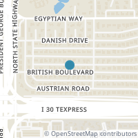 Map location of 1602 British Boulevard, Grand Prairie, TX 75050
