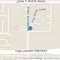 Map location of 1140 Fox River Lane, Fort Worth, TX 76120