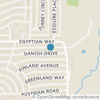 Map location of 718 Danish Drive, Grand Prairie, TX 75050