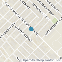Map location of 3635 Malcolm X Boulevard, Dallas, TX 75215