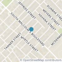 Map location of 2800 Burger Avenue, Dallas, TX 75215